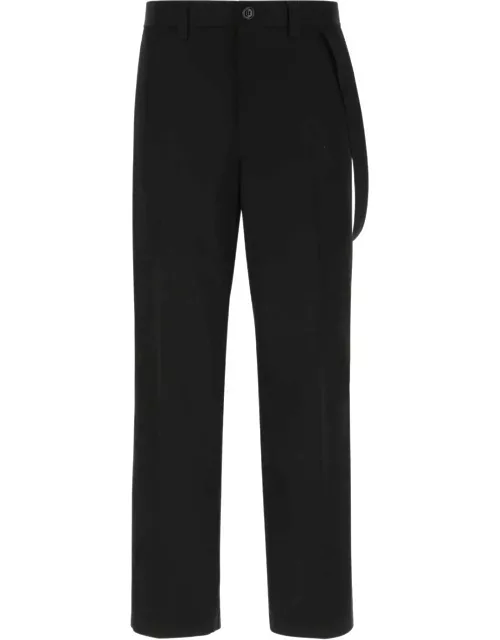 Burberry Black Cotton Wide-leg Pant