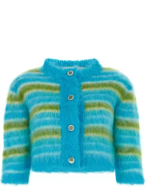 Marni Embroidered Mohair Blend Cardigan