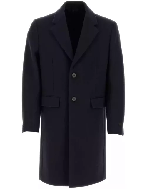 Prada Navy Blue Wool Blend Coat
