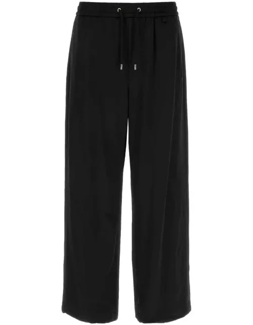 WOOYOUNGMI Black Stretch Viscose Blend Pant