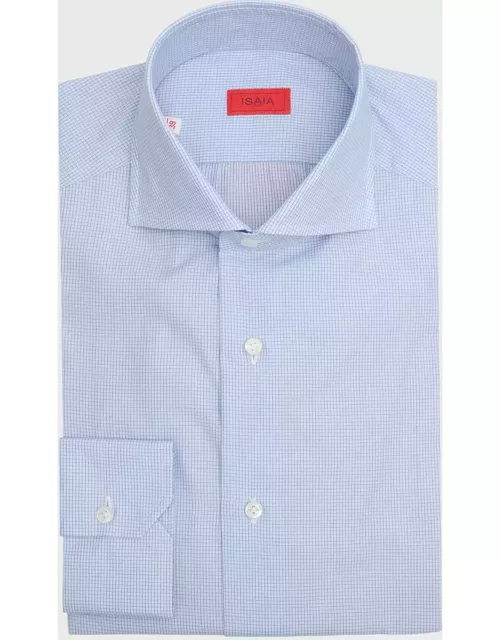 Men's Cotton Micro-Check Dress Shirt