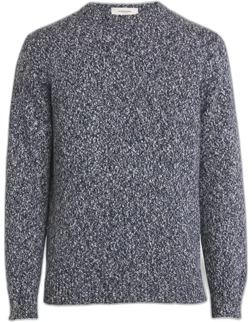 Men's Cashmere-Wool Jersey Crewneck Sweater