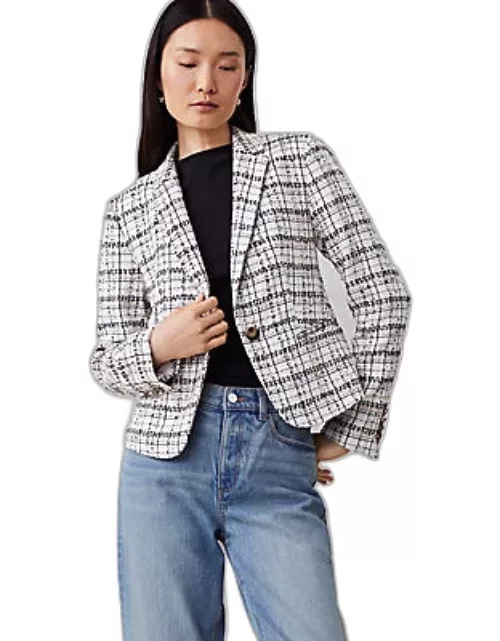 Ann Taylor The Newbury Blazer in Plaid Tweed