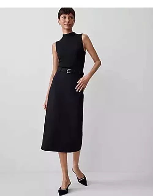 Ann Taylor Belted Midi Pencil Skirt