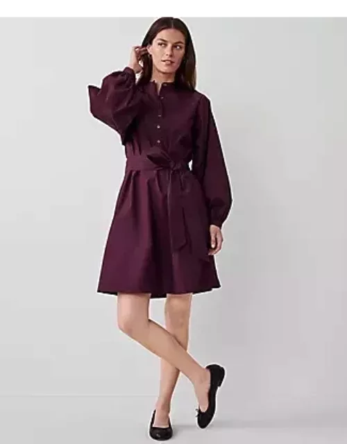 Ann Taylor AT Weekend Cotton Stand Collar Shift Dres