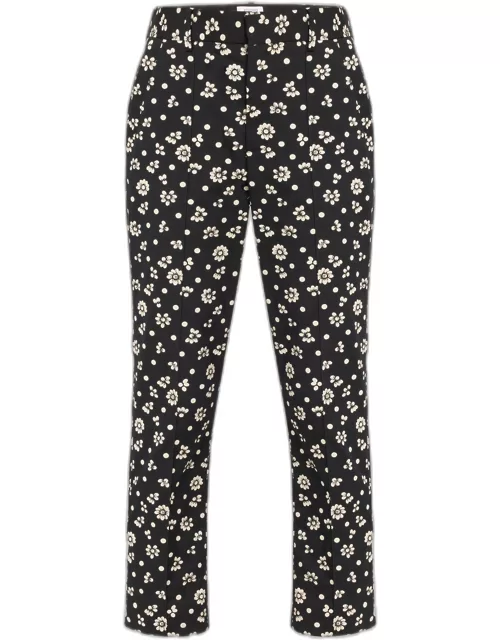 Oboe Mixed-Print Cropped Pant