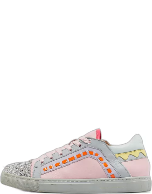 Sophia Webster Multicolor Glitter and Leather Riko Sneaker