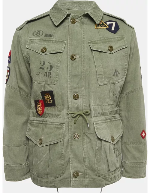 Polo Ralph Lauren Green Applique Cotton Field Jacket