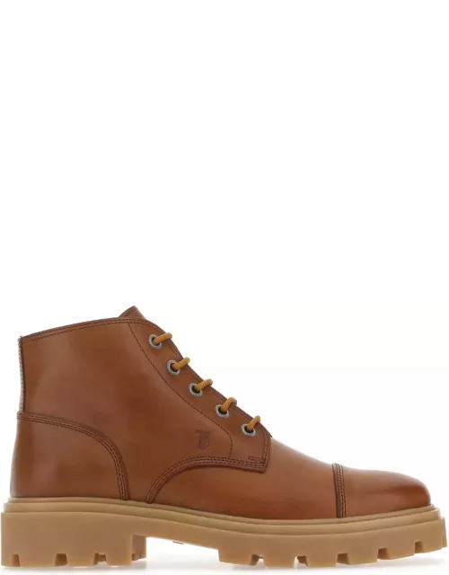 Tod's Brown Leather Ankle Boot
