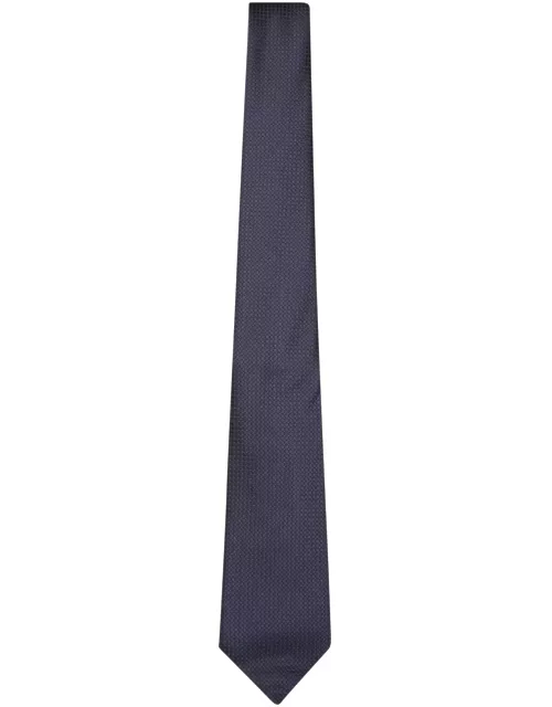 Canali 8cm Blue Micro-pattern Tie