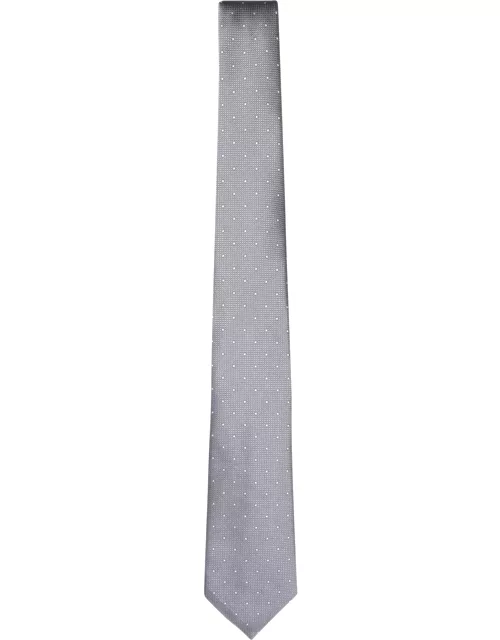 Canali Silver Micro-dot 8cm Tie