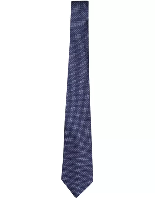 Canali Royal Blue Micro-pattern Tie 8c