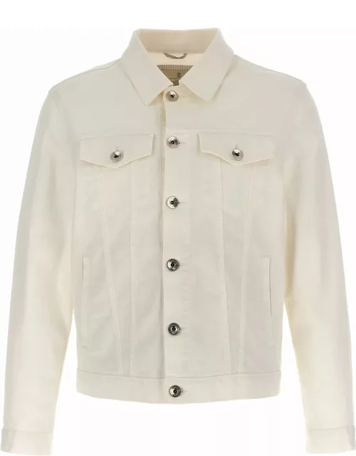 Brunello Cucinelli Buttoned Slim-fit Denim Jacket