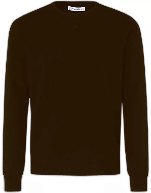 Malo Dark Brown Cashmere Jumper