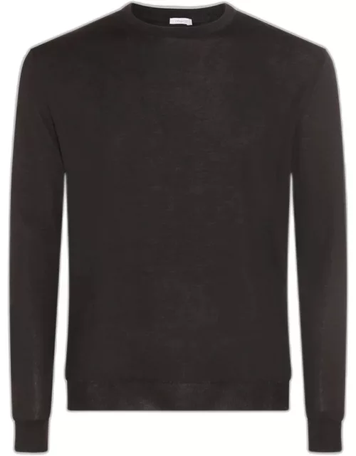 Malo Black Cotton Jumper