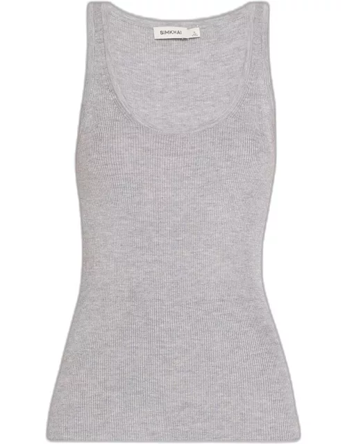 Kioni Silk and Cashmere Scoop-Neck Tank Top