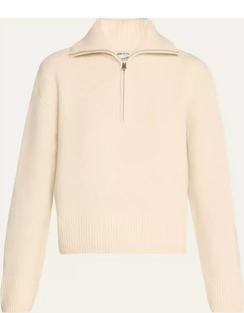 Andes Cashmere Henley Pullover Sweater