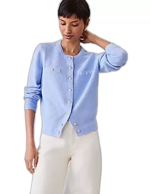 Ann Taylor Tuck Stitch Cardigan