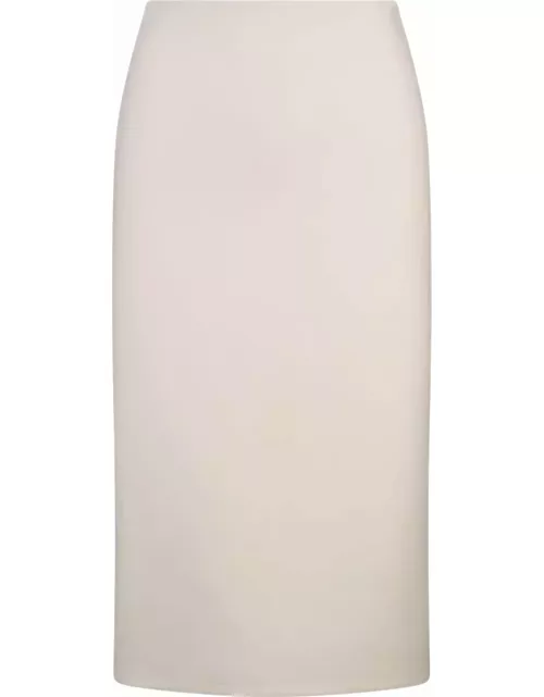 Ermanno Scervino Ivory Wool Cloth Midi Skirt