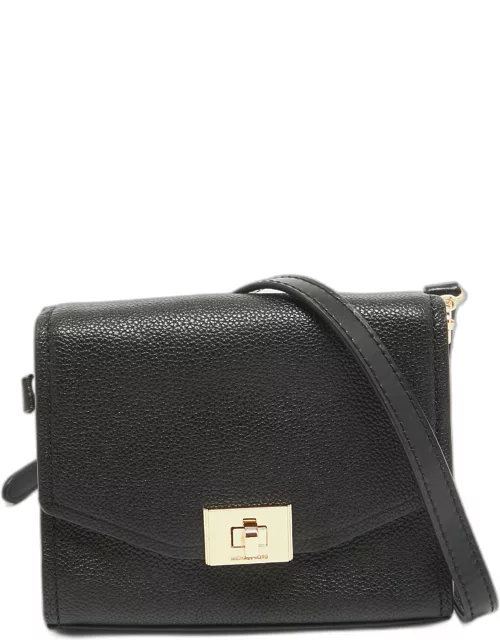 Michael Kors Black Leather XS Cassie Crossbody Bag