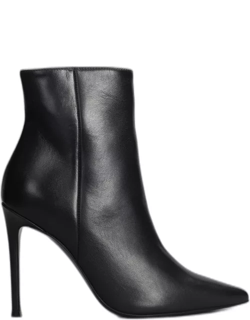 Marc Ellis High Heels Ankle Boots In Black Leather