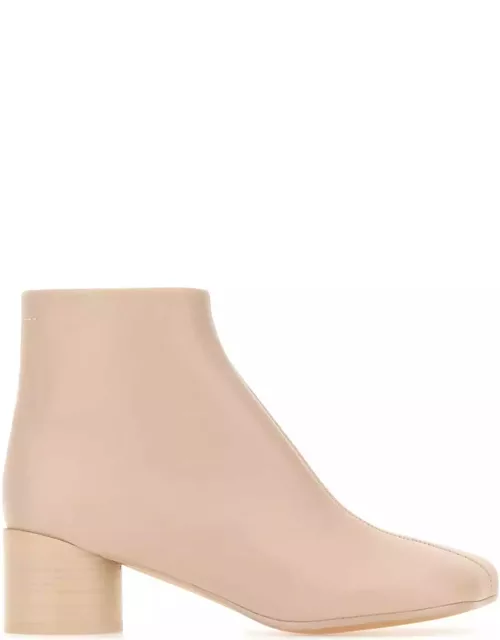MM6 Maison Margiela Ligth Pink Leather Ankle Boot