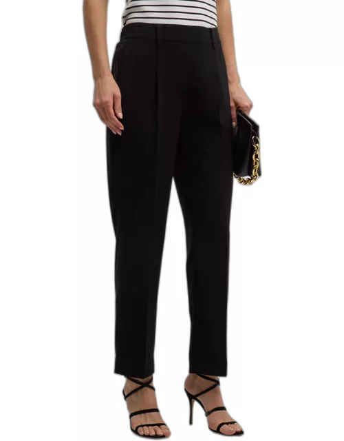 The Willow Pleated Straight-Leg Ankle Pant