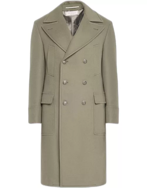 Men's Wool Double-Breasted Overcoat