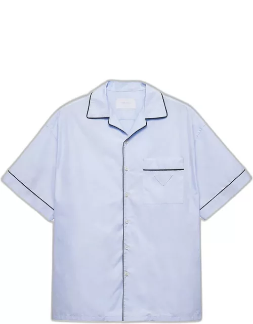 Men's Piped Cotton Camp Shirt