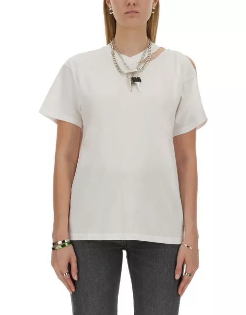 mm6 maison margiela t-shirt with safety pin