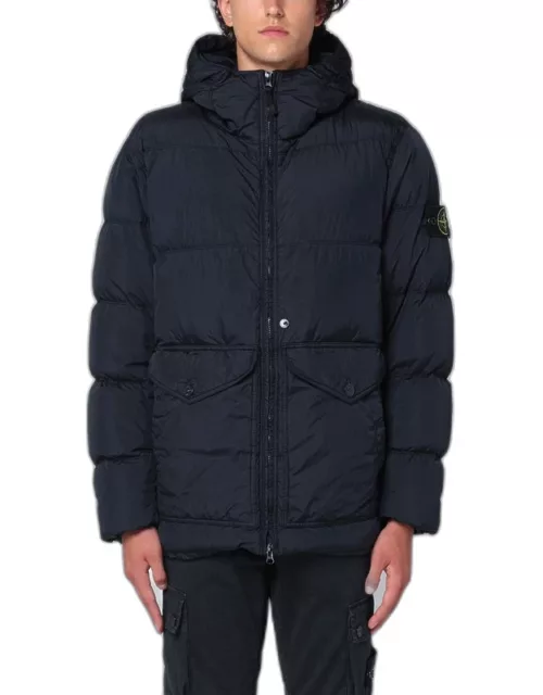 Navy down jacket with logo