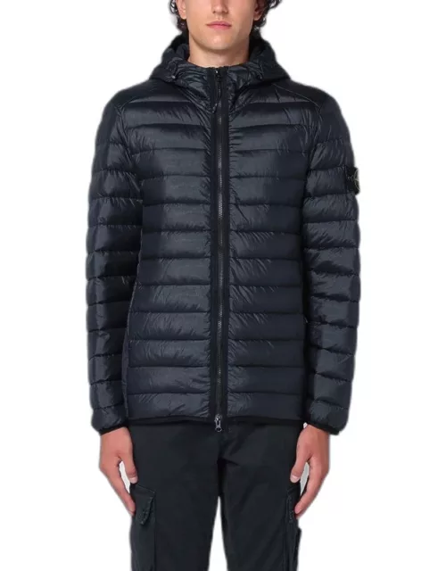 Quilted down jacket with hood navy