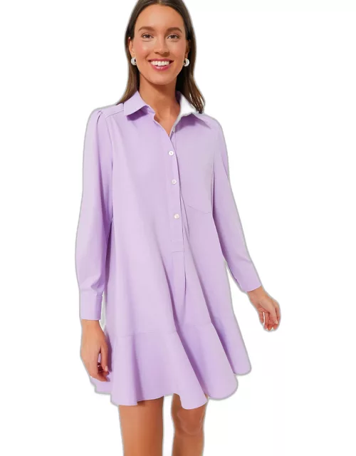 Lilac Crepe Callahan Shirt Dres