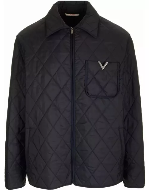 Valentino Shirt Jacket With V Detai