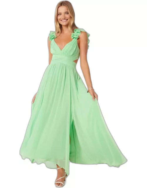 Forever New Women's Selena Ruffle Shoulder Maxi Dress in Mint