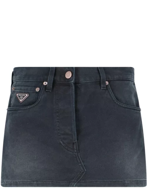 Prada Denim Mini Skirt