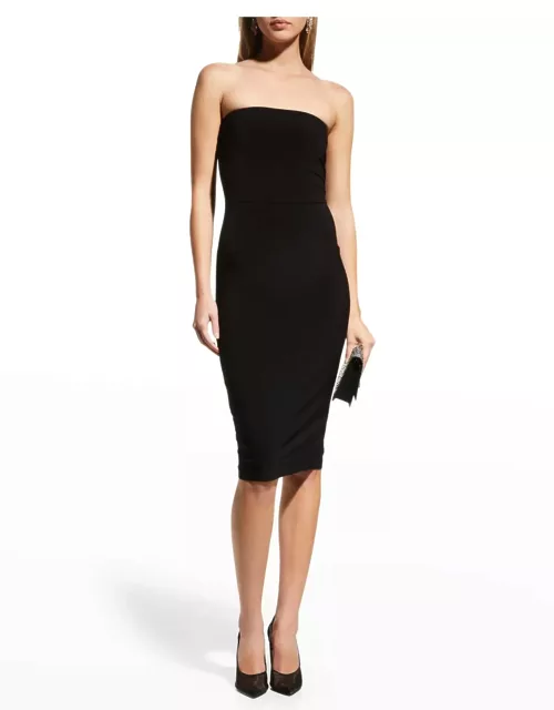 Strapless Knee-Length Fitted Dres