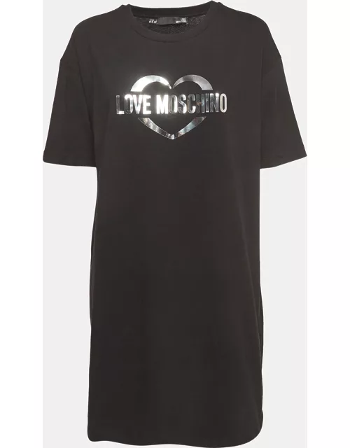 Love Moschino Black Logo Cotton T-Shirt