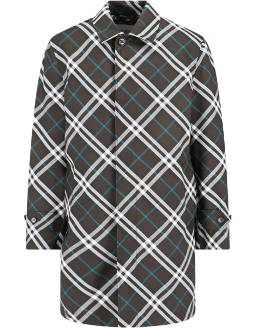Burberry Medium Single-Breasted Trench Coat "Check"