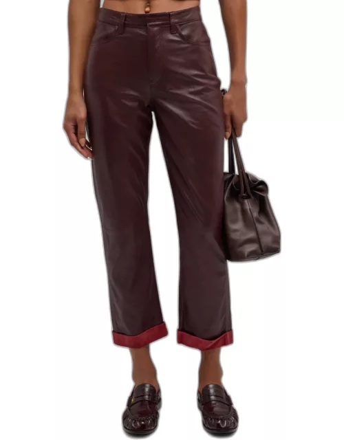 Koiko Cropped Leather Pant