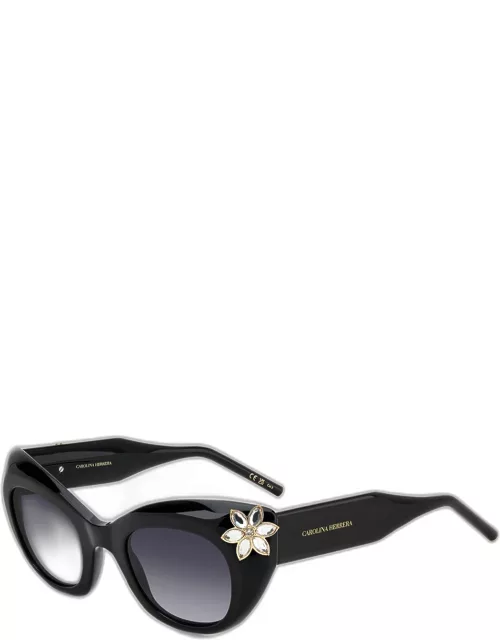 Diva Crystal Acetate Cat-Eye Sunglasse