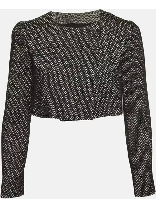 Christian Dior Black Tweed Cropped Jacket