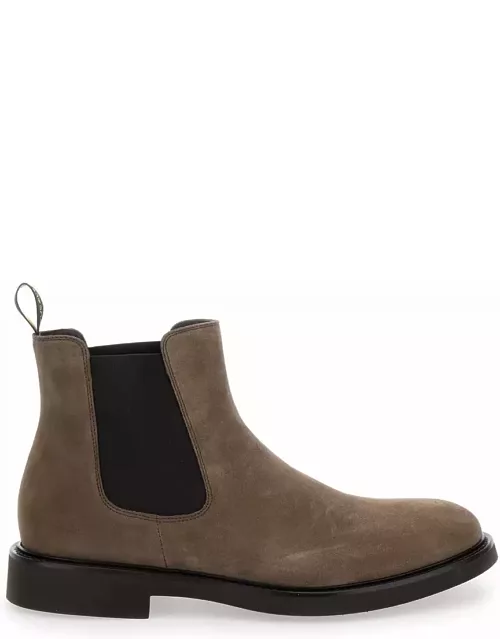 Doucal's beatles Brown Chelsea Boots In Suede Man
