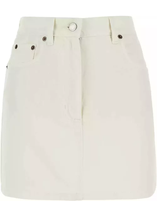 Prada White Denim Mini Skirt