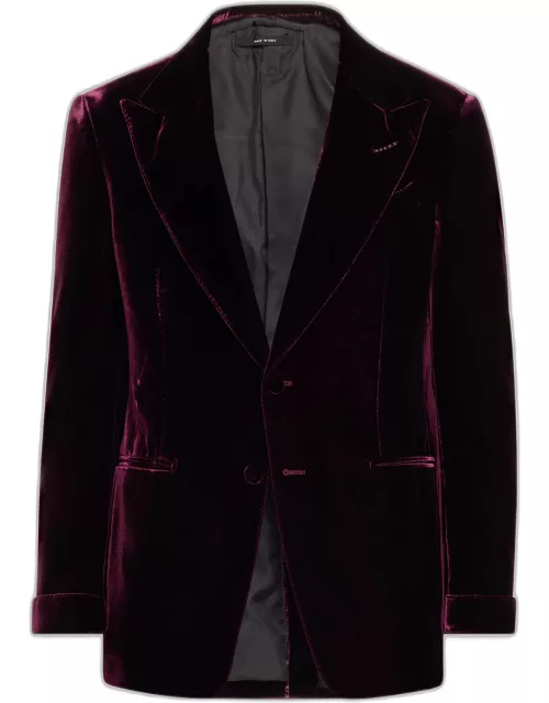 Men's Wool-Silk Velvet Cocktail Jacket