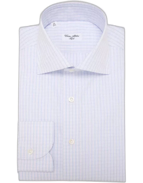 Men's Cotton Mini-Check Dress Shirt