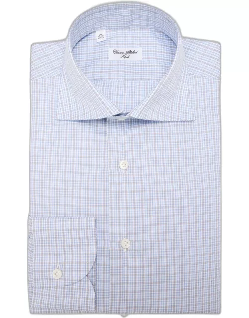 Men's Cotton Graph Check Dress Shirt