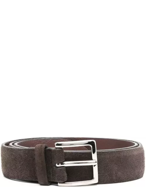 Orciani Dark Brown Suede Amalfi Belt