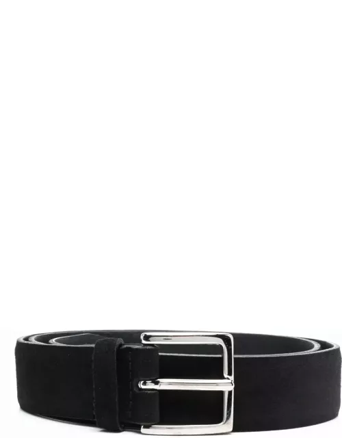 Orciani Black Suede Amalfi Belt