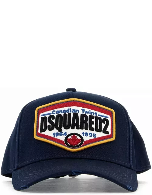 DSQUARED2 cotton gabardine baseball cap with